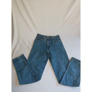 VTG 90s Guess High Waist Jeans, Made In USA, Style 1050  Painted  Pockets Sz 30